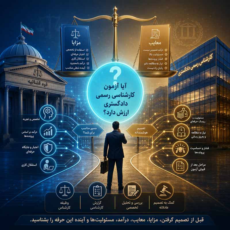 آیا آزمون کارشناسی رسمی دادگستری ارزش شرکت کردن دارد